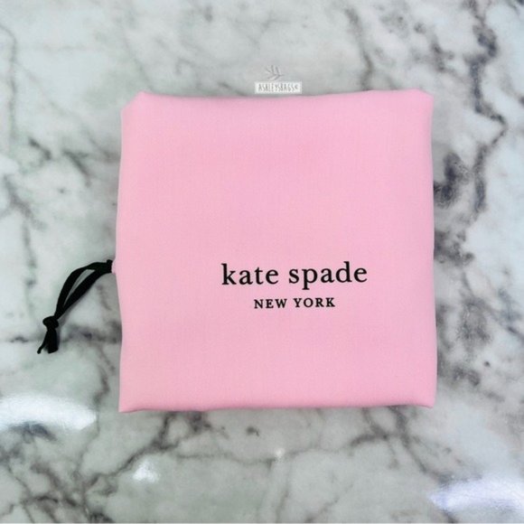 Kate Spade New Logo Pink Large Drawstring Dust Bags Set Of 3 - Picture 5 of 5